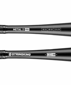 Clearance – 2022 StringKing Metal 2 PRO (-3) BBCOR Baseball Bat -Baseball Sales Store StringKing Metal 2 Pro BBCOR 33 Inch 30 Ounce Baseball Bat Close Up base 2x 800x